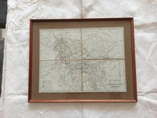 Cartina geografica antica mappa Stati Meridionali della Germania 1864