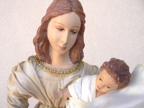 Statua maria con gesù - di,