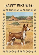 BASENJI DOG BIRTHDAY GREETINGS
