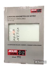 Lavagna in vetro grigia scura magnetica 40X60 cm – senza cornice, per calamite c
