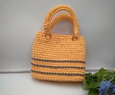 Borsa fettuccia fatta a mano a uncinetto, 32cmx24cmx9cm arancione