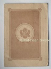 Antico PASSAPORTO antique passport Reisepass Austria Ungheria K.u.K. Brunn