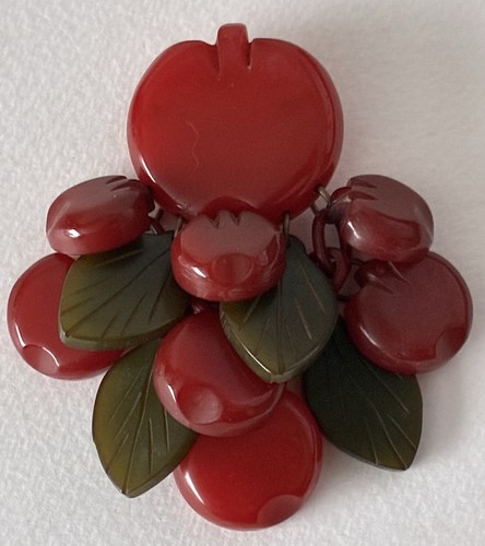 Spilla pendente mela rossa