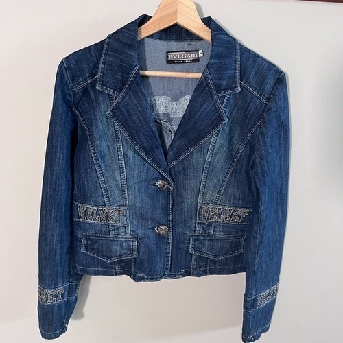 Bulgari indigo denim jacket - bulgari,