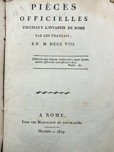 Enlèvement pape pie vii - pape,