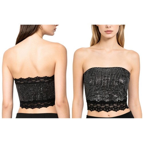Top tubino donna paillettes