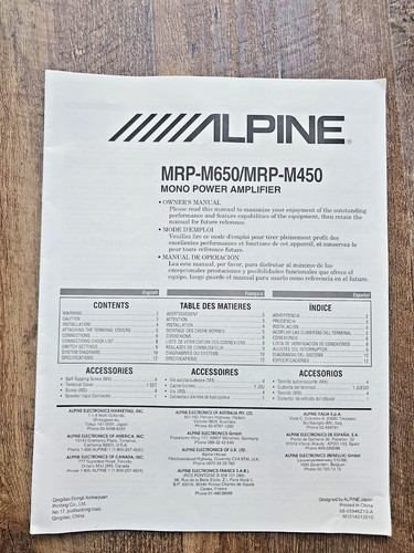 Alpine manuale uso mrp - alpine,