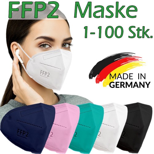 Mascherina ffp2 nera bianca - mascherina, 5x