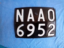 Vecchia Targa in Plastica Auto