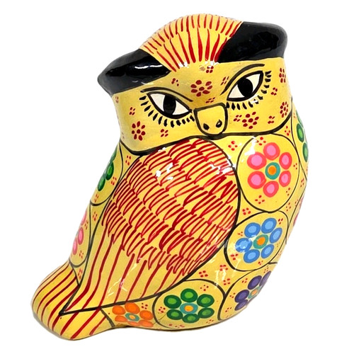 Statuina gufo ceramica