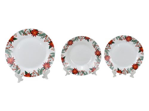 Servizio piatti natale 18pz - natale,