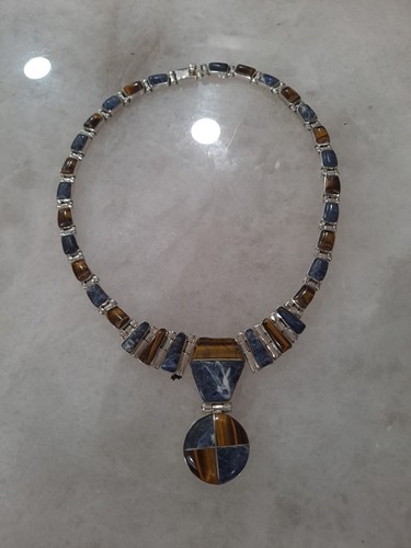 Collana smaltata argento