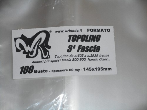 100 buste topolino 3a - "topolino,