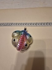 vintage anni 50_60 pallina di natale in vetro Farfalla cm 8