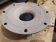 COPPIA Flangia Tromba Horn artigianale in legno per midrange con cupola 50/52mm