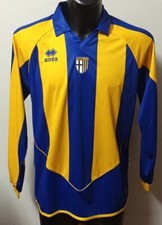 MAGLIA PARMA F.C. 2008 2009 ERREA' GIALLOBLU STRISCIATA  M/L TG. XS - S - 