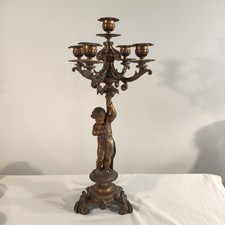 Candelabro Antico In Antimonio