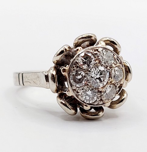Anello fiore art deco - , oro