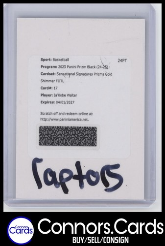 Kobe walter rookie auto - ja'kobe,