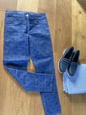Jeans donna pantalone blu a