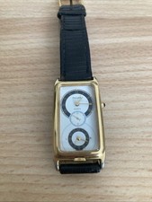 Pulsar WWW2-5000 D Japan Dual Time Dial orologio da uomo dress watch raro oro art deco