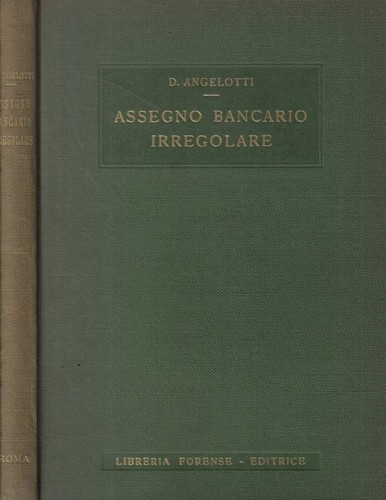 Assegno bancario irregolare - ,