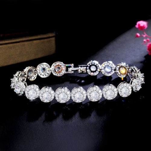 Bracciale catena tennis tonda