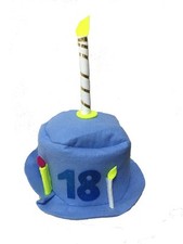 Cappello a Tuba Azzurro, Festa 18 anni Ragazzo *08849