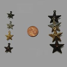 Stock liquidazione Ciondoli / Charms Stella 3D Ottone (2 mis. - 4 col.) 1248pz