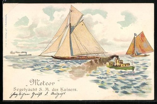 Litografia barca vela - barca, a