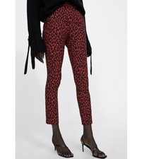 Zara Basic Red Black Leopard