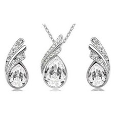 Moraci-G Set collana e orecchini in Argento 18KGP e Swarovski