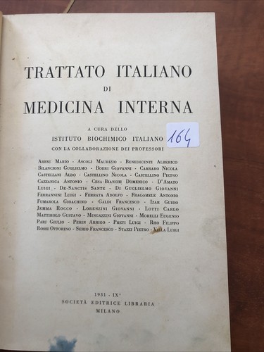 Trattato italiano medicina - italiano,