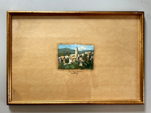 Dipinto olio carta - carta, spolvero