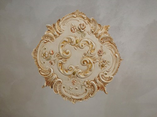 Rosone gesso decorato - gesso, a