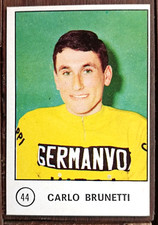 N.43 STAMPA 44 CARLO BRUNETTI-FIGURINA CICLISMO EDIZIONE FOLGORE COLLEZIONE 1967