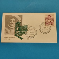 ENRICO CARUSO 1873 - 1921  - BUSTA FDC PRIMO GIORNO CON FRANCOBOLLO