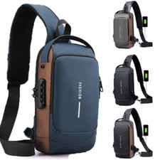 Mens USB Anti-Theft Shoulder
