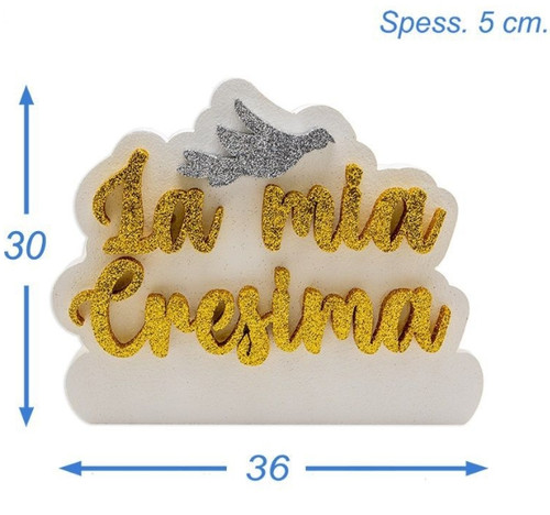 Sagoma polistirolo con - , scritta