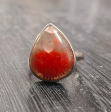 Anello cocktail corno rosso