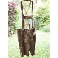 PANTALONI tg. 60 PELLE LEDERHOSEN TIROLESE Landhaus nuovi