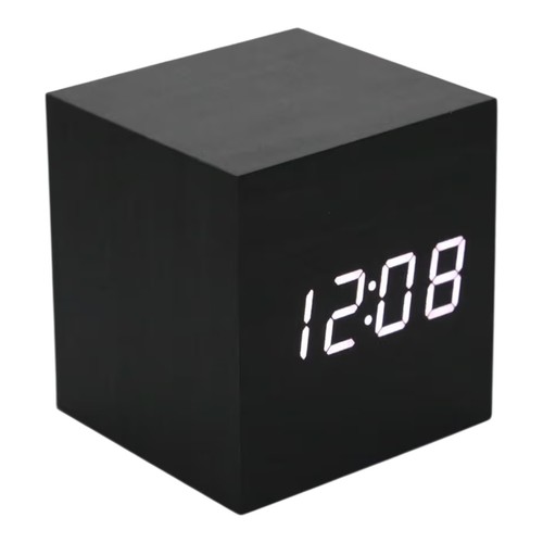 Sveglia legno mini cubo - in,