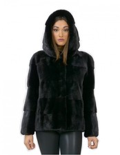 48 Black Horizontal Mink Fur