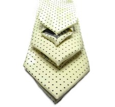 Cravatta uomo a pois gialla a