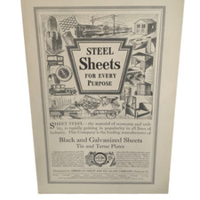 Vintage 1927 Steel Sheets