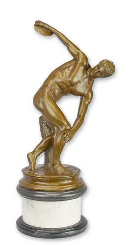 Scultura bronzo discobolo - bronzo,