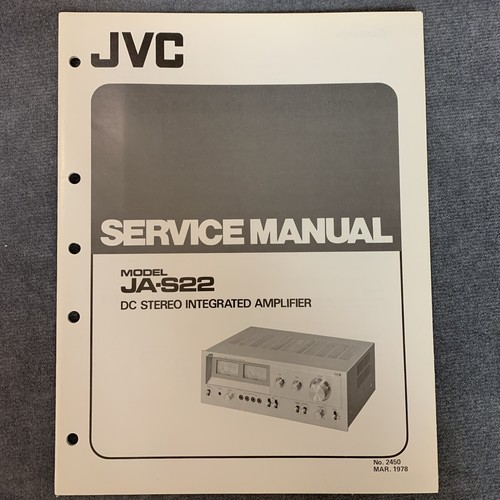 Manuale servizio jvc s22 - manuale, ja-s22
