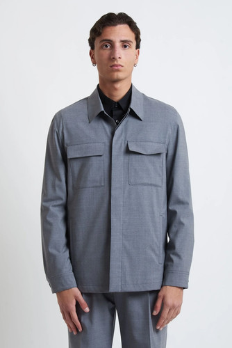 Overshirt sfoderata lana - overshirt,