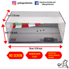 1:43 Display Case F1 Car Collection / Base+Cover / NO SCREW INCLUDED / Showcase