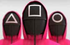 3 MASCHERE di SQUID GAME per Halloween TRIANGOLO QUADRATO CERCHIO Guardia Mask